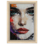 Alivia-Arts TIEFER BLICK - Kraftvolle Schönheit in Fragmenten - Gerahmte Leinwand