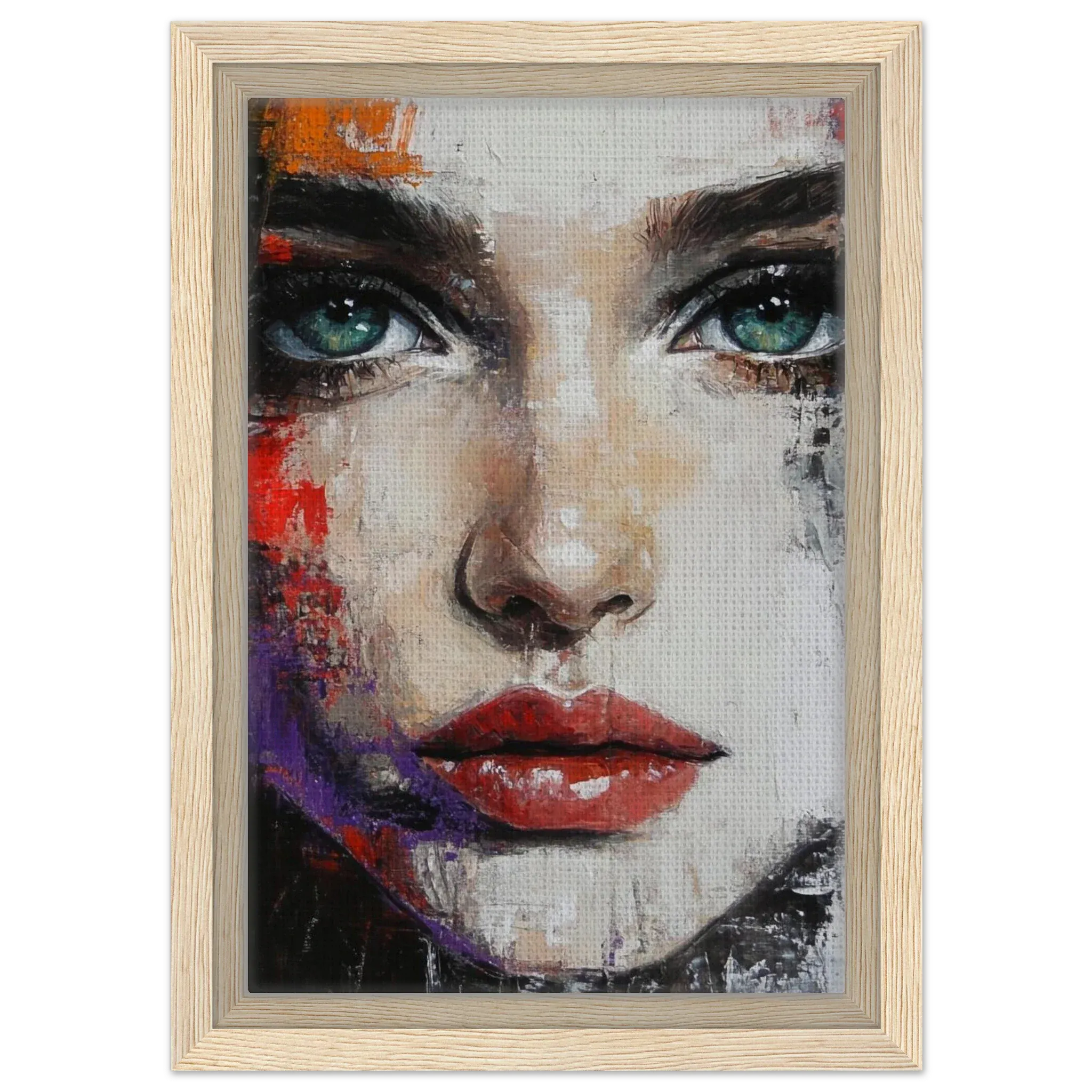 Alivia-Arts TIEFER BLICK - Kraftvolle Schönheit in Fragmenten - Gerahmte Leinwand