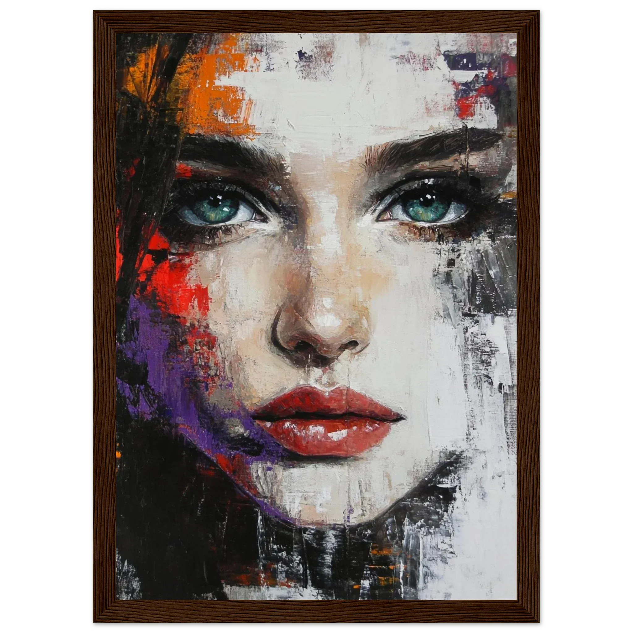 Alivia-Arts TIEFER BLICK - Kraftvolle Schönheit in Fragmenten - Gerahmtes Poster