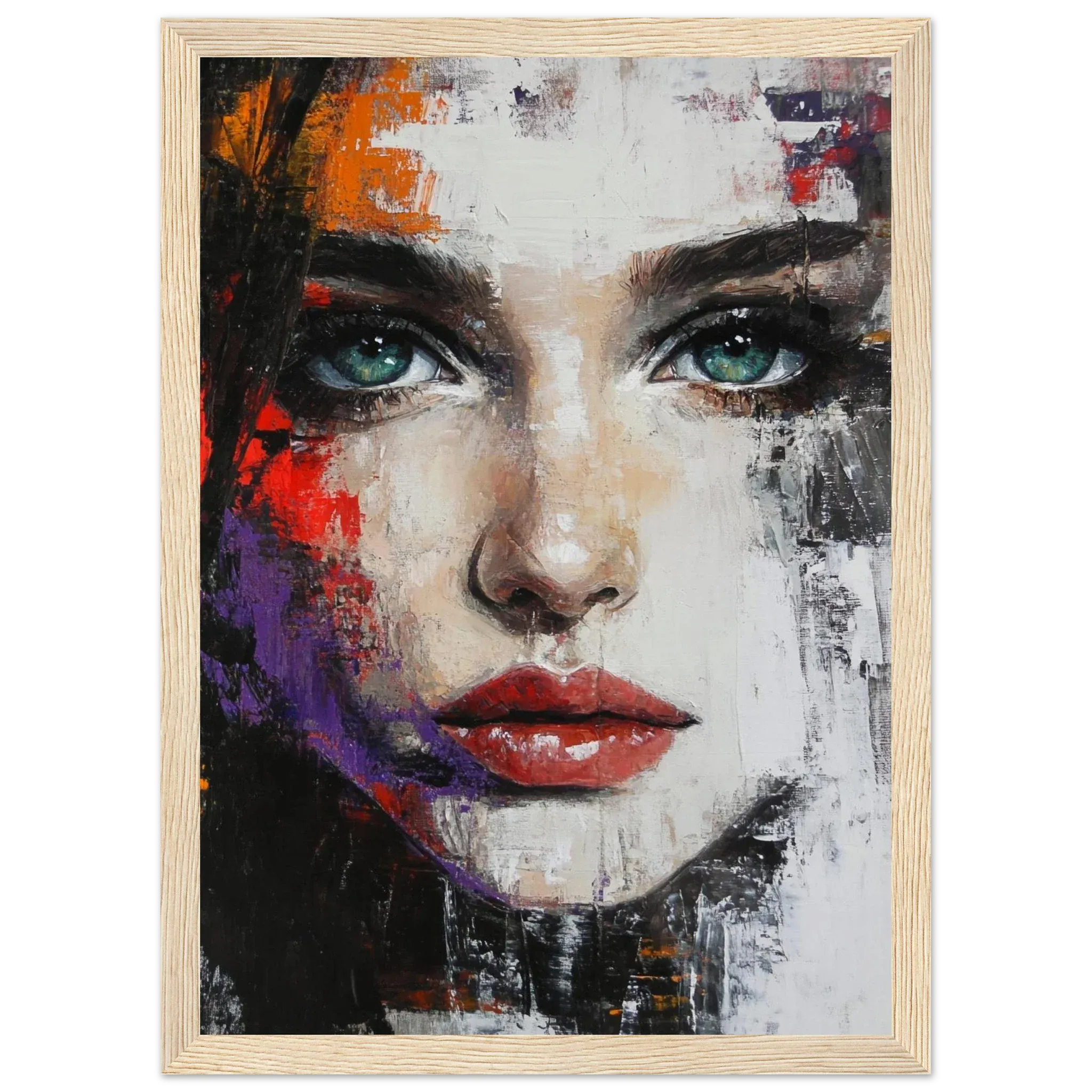 Alivia-Arts TIEFER BLICK - Kraftvolle Schönheit in Fragmenten - Gerahmtes Poster