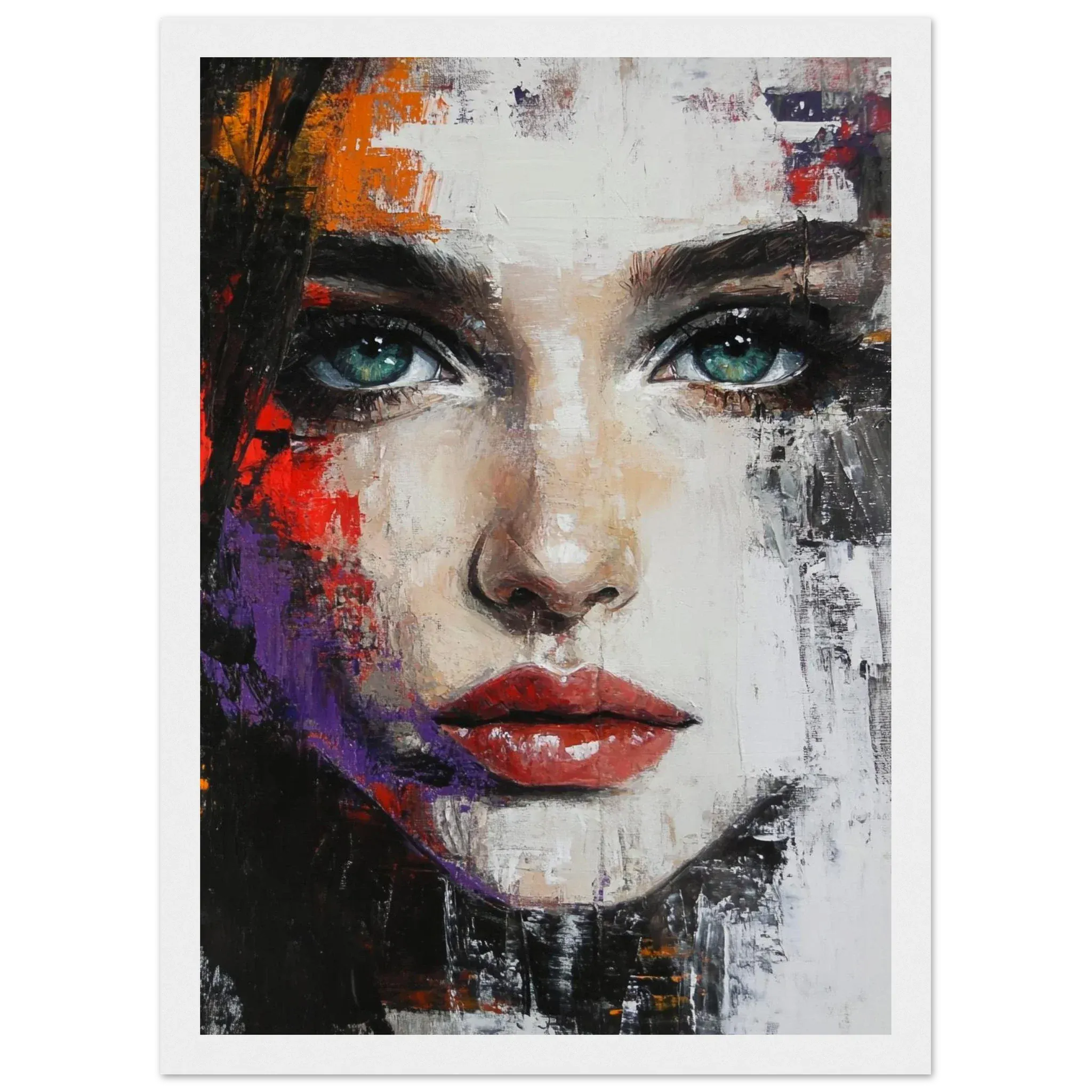 Alivia-Arts TIEFER BLICK - Kraftvolle Schönheit in Fragmenten - Gerahmtes Poster