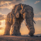 Alivia-Arts TITAN OF STONE – Wächter der Stille - Gerahmte Leinwand