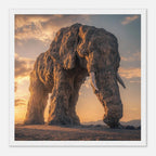 Alivia-Arts TITAN OF STONE – Wächter der Stille - Gerahmtes Poster