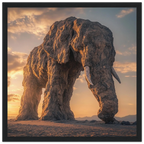 Alivia-Arts TITAN OF STONE – Wächter der Stille - Gerahmtes Poster