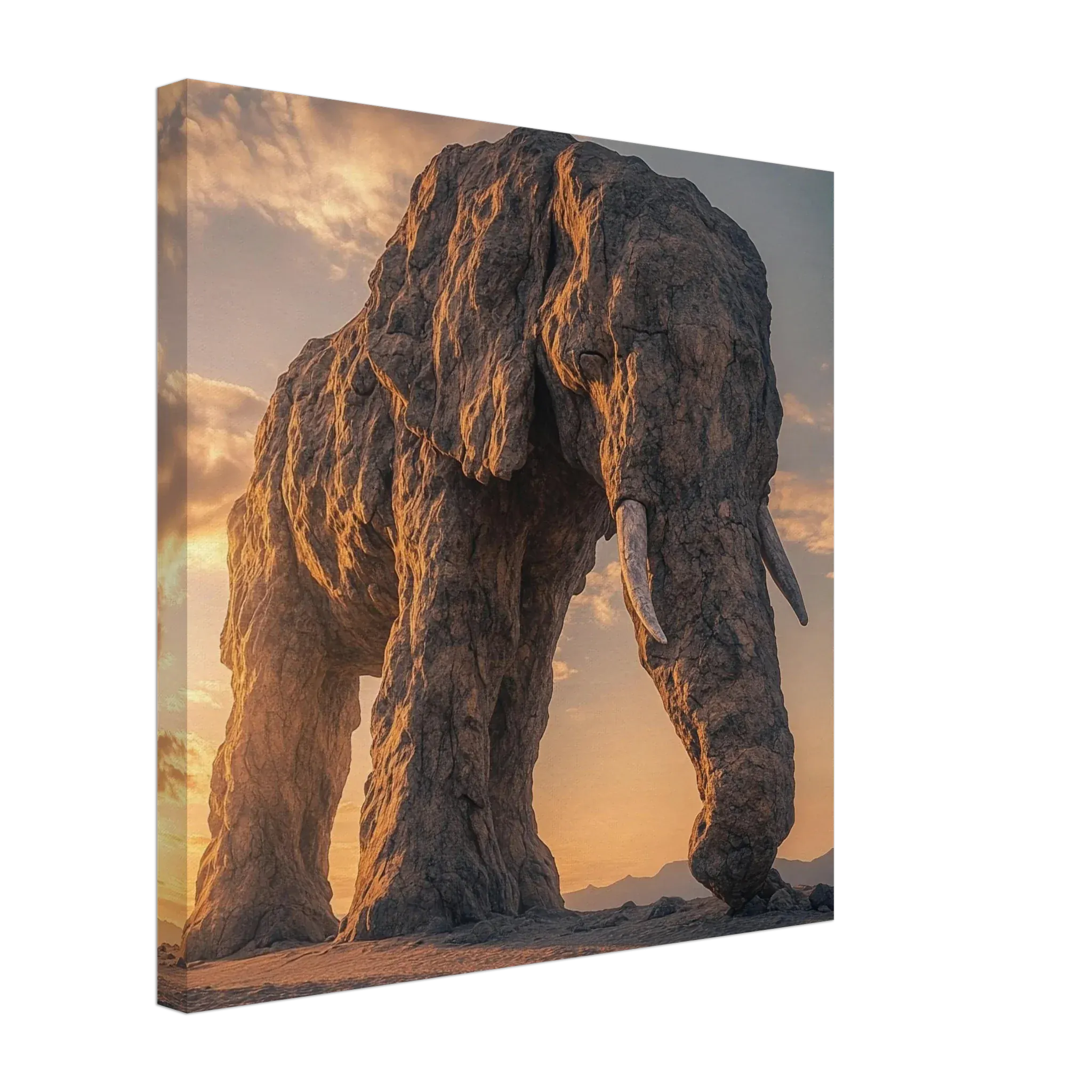 Alivia-Arts TITAN OF STONE – Wächter der Stille - Leinwand