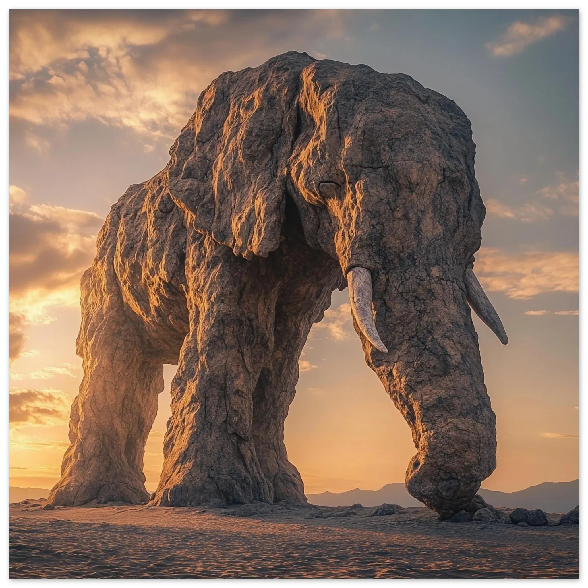 Alivia-Arts TITAN OF STONE – Wächter der Stille - Poster