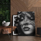 Alivia-Arts VELVET SECRET – Die Maske des Verborgenen - Gerahmte Leinwand