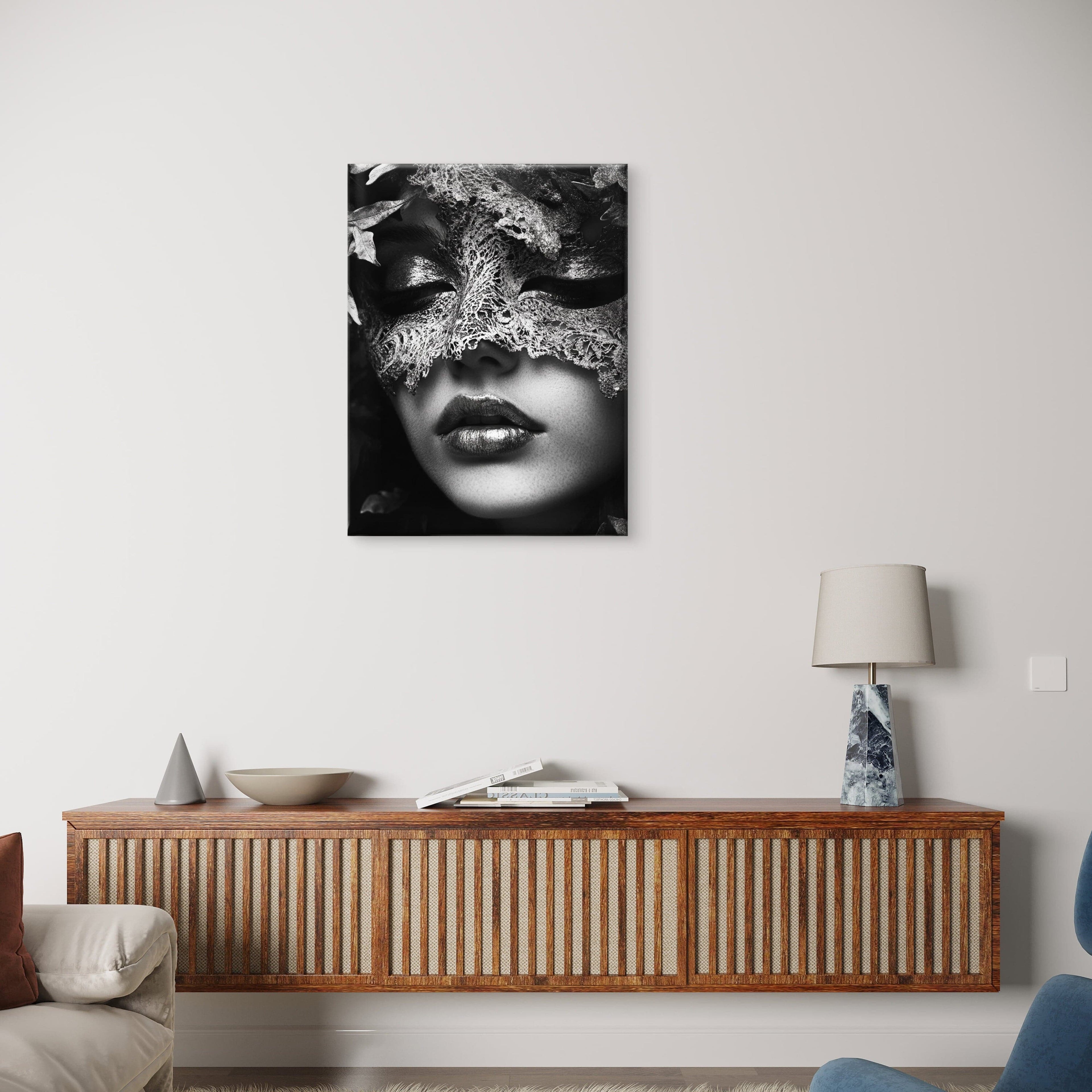 Alivia-Arts VELVET SECRET – Die Maske des Verborgenen - Leinwand