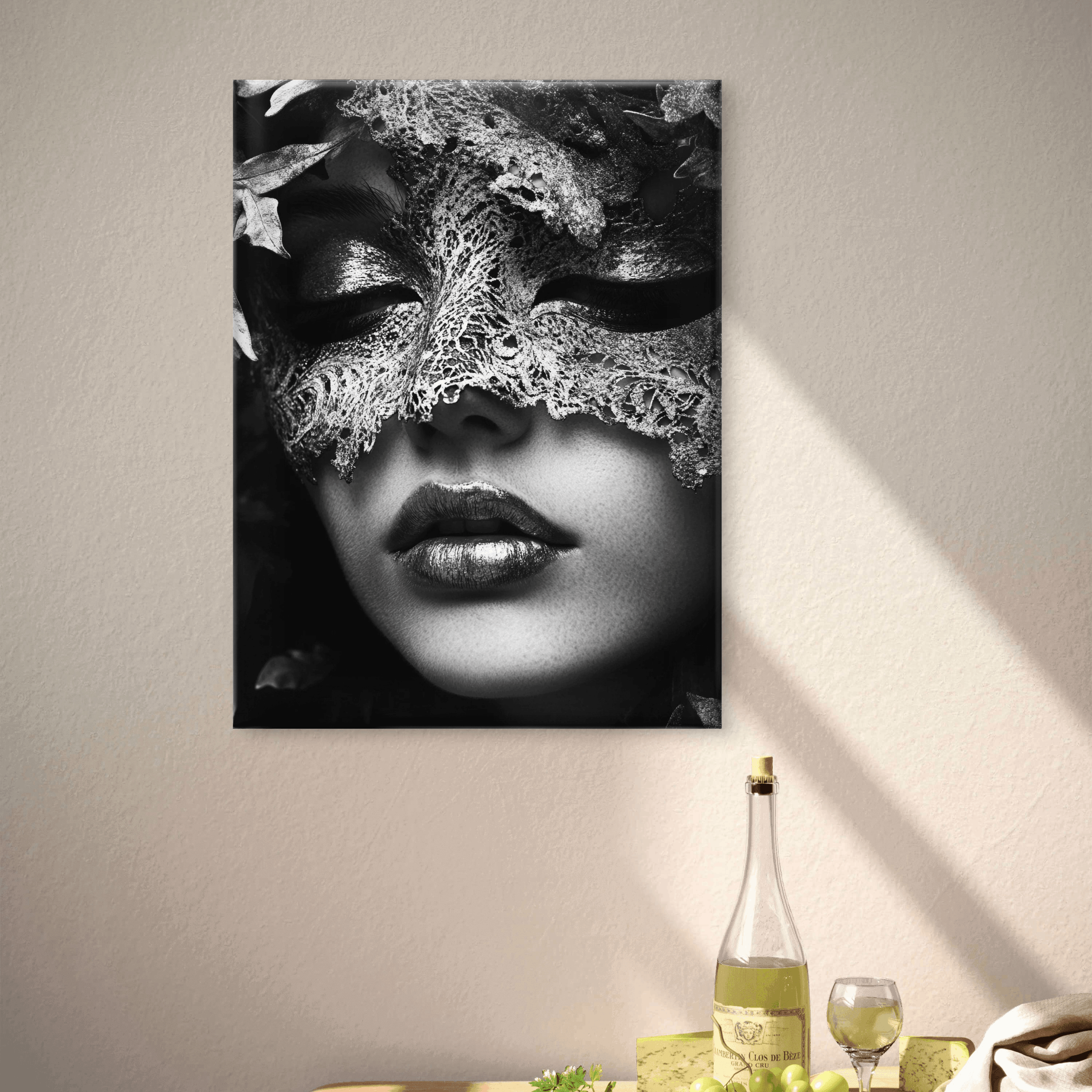 Alivia-Arts VELVET SECRET – Die Maske des Verborgenen - Leinwand