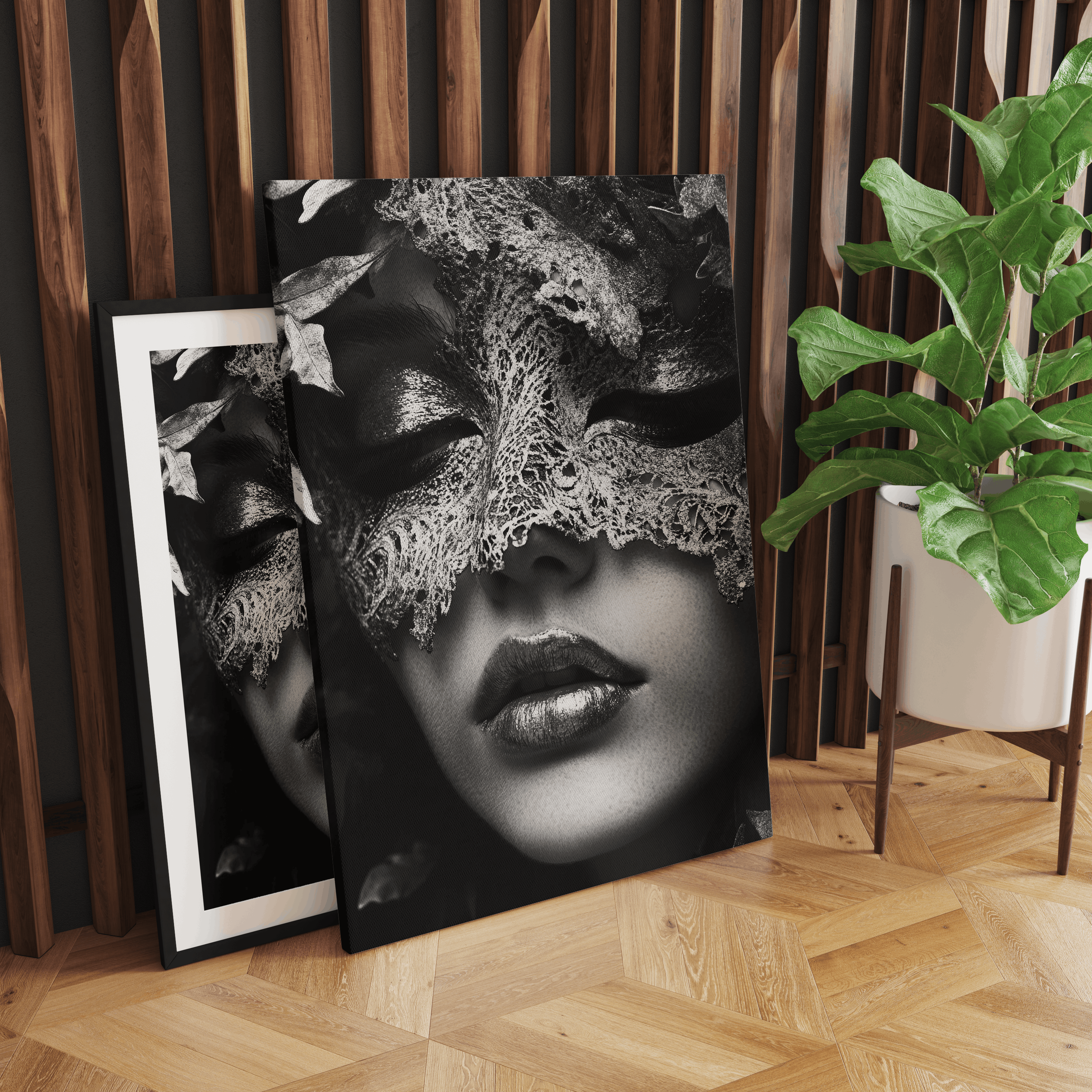 Alivia-Arts VELVET SECRET – Die Maske des Verborgenen - Leinwand