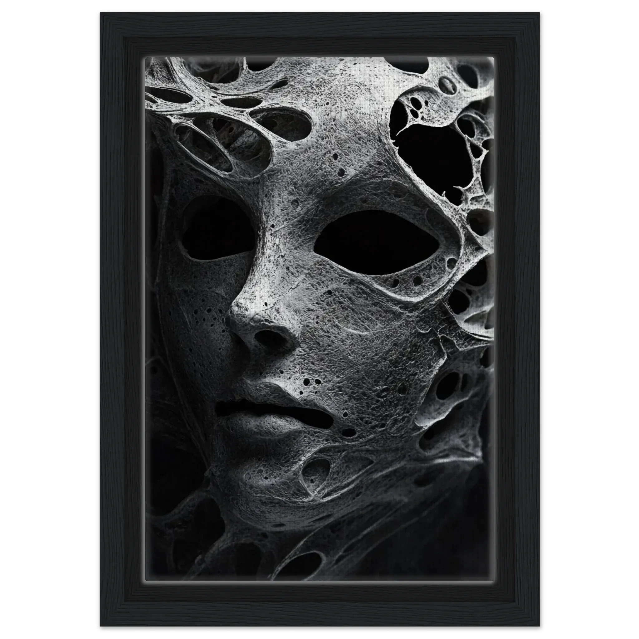 Alivia-Arts VOID VEIL – Was bleibt, wenn nichts mehr bleibt - Gerahmte Leinwand