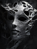 Alivia-Arts VOID VEIL – Was bleibt, wenn nichts mehr bleibt - Gerahmtes Poster