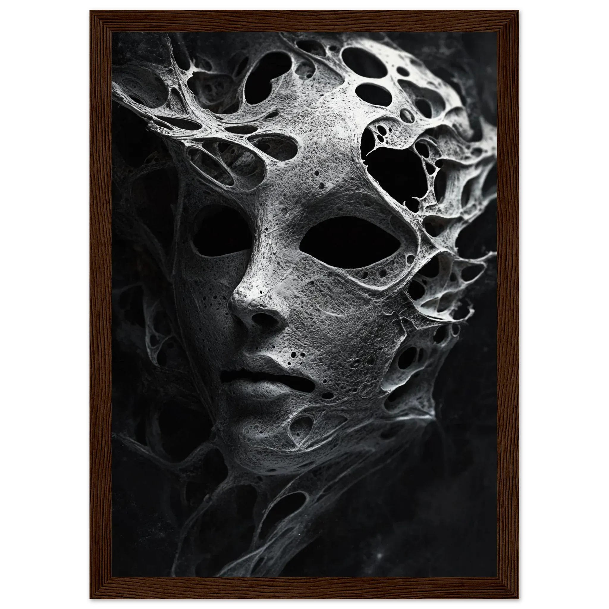 Alivia-Arts VOID VEIL – Was bleibt, wenn nichts mehr bleibt - Gerahmtes Poster