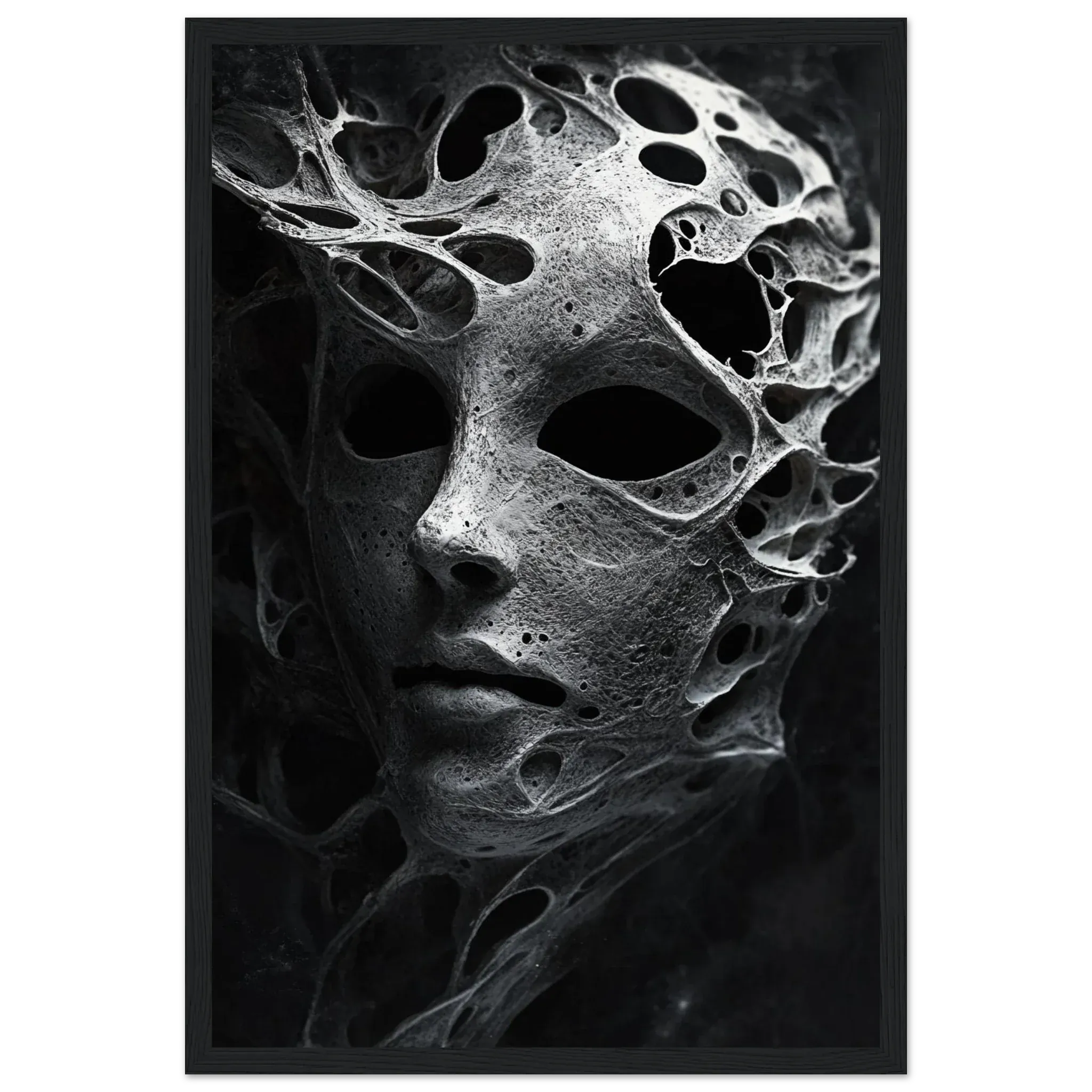 Alivia-Arts VOID VEIL – Was bleibt, wenn nichts mehr bleibt - Gerahmtes Poster