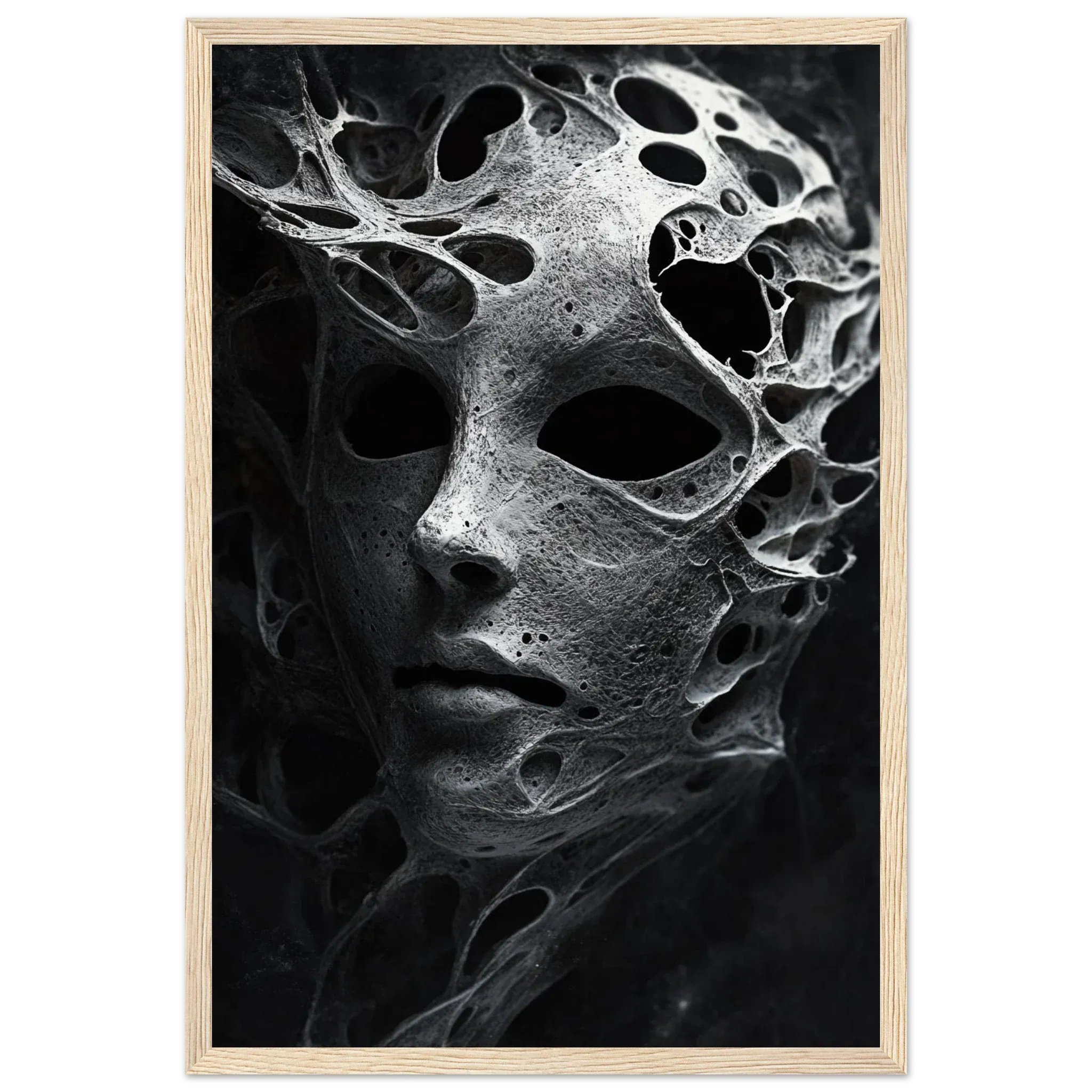 Alivia-Arts VOID VEIL – Was bleibt, wenn nichts mehr bleibt - Gerahmtes Poster