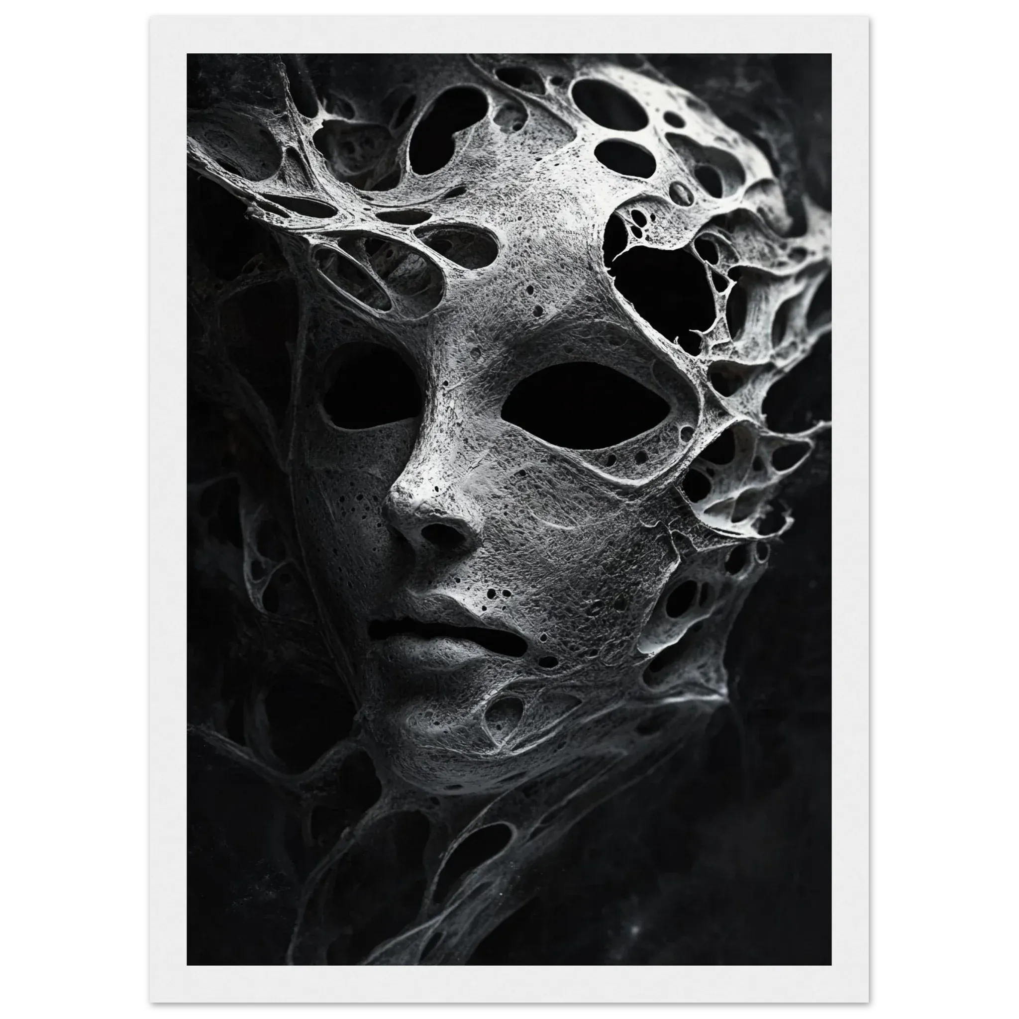 Alivia-Arts VOID VEIL – Was bleibt, wenn nichts mehr bleibt - Gerahmtes Poster