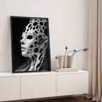 Alivia-Arts VOID VESSEL - Maske der Leere - Gerahmtes Poster