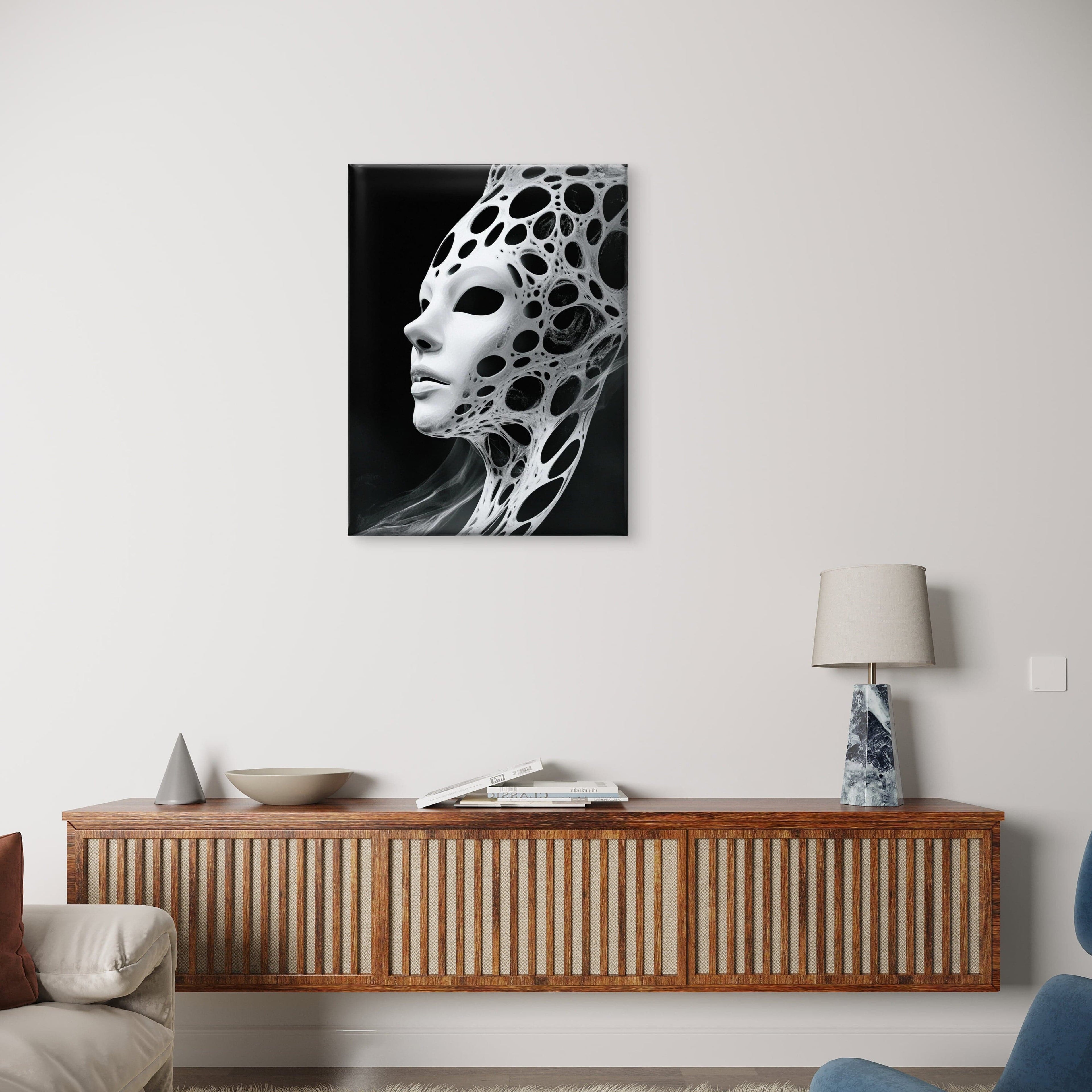 Alivia-Arts VOID VESSEL - Maske der Leere - Leinwand