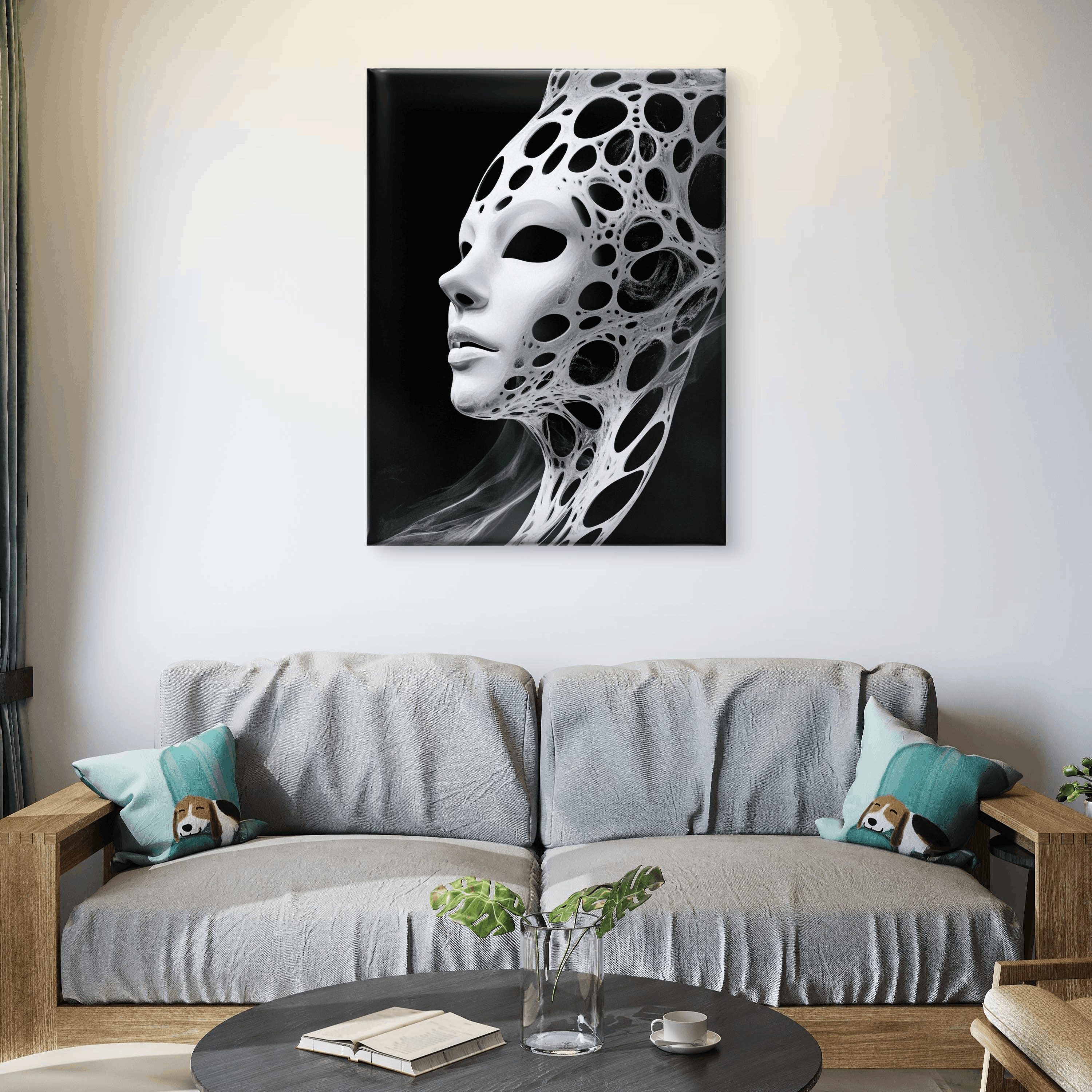 Alivia-Arts VOID VESSEL - Maske der Leere - Leinwand