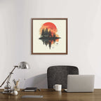 Alivia-Arts WALD IN FLAMMEN – Natur im Spiegel der Stille - Gerahmte Leinwand