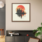 Alivia-Arts WALD IN FLAMMEN – Natur im Spiegel der Stille - Gerahmte Leinwand