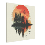 Alivia-Arts WALD IN FLAMMEN – Natur im Spiegel der Stille - Leinwand