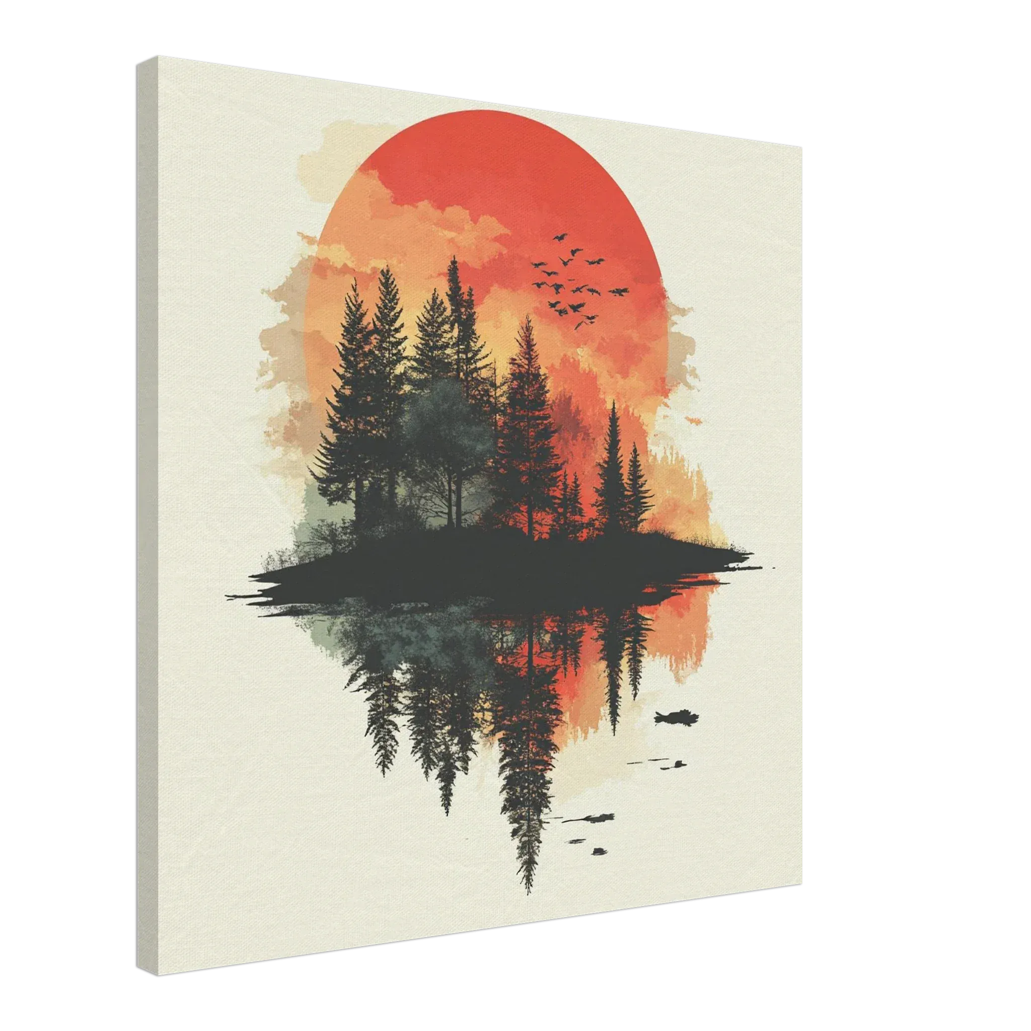 Alivia-Arts WALD IN FLAMMEN – Natur im Spiegel der Stille - Leinwand