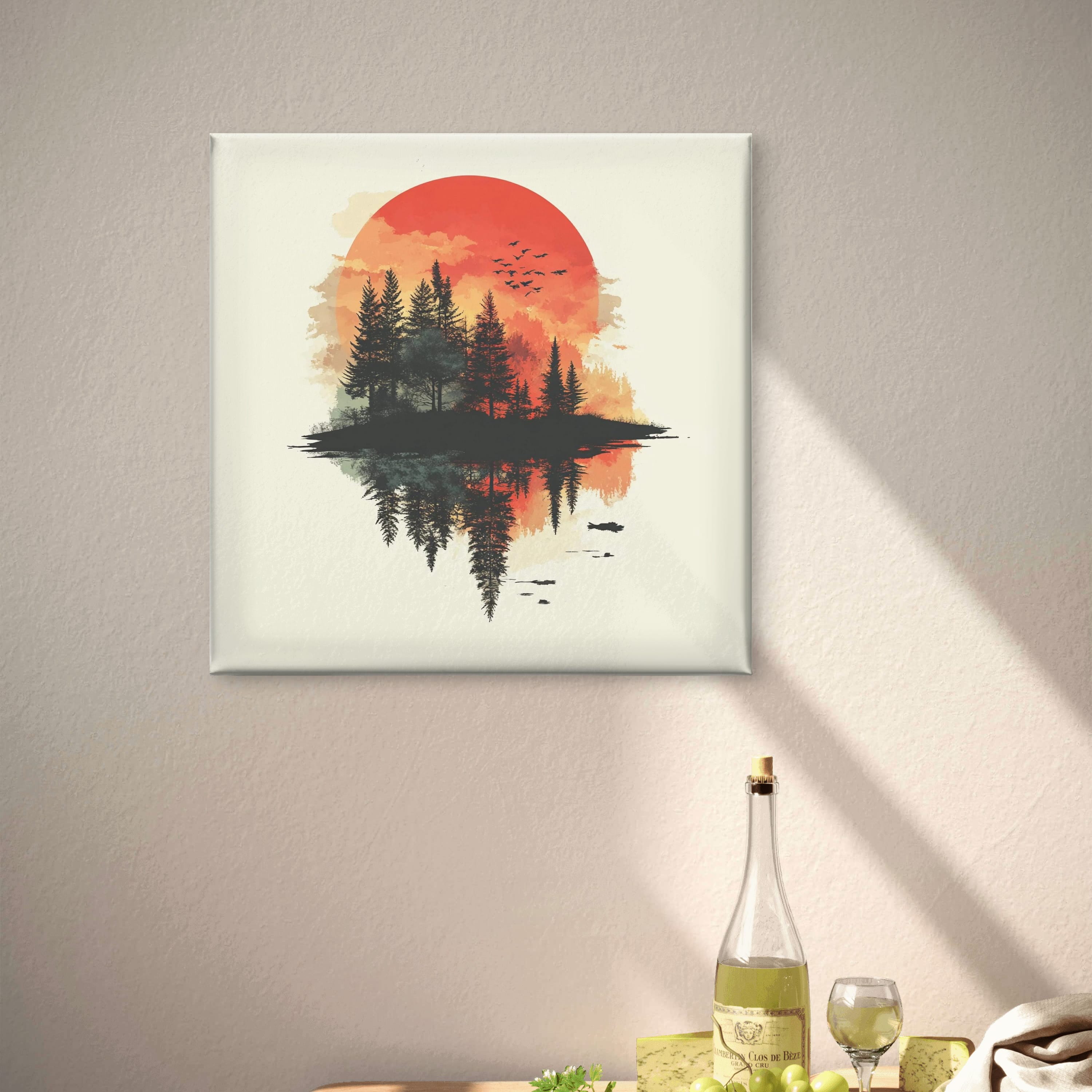 Alivia-Arts WALD IN FLAMMEN – Natur im Spiegel der Stille - Leinwand