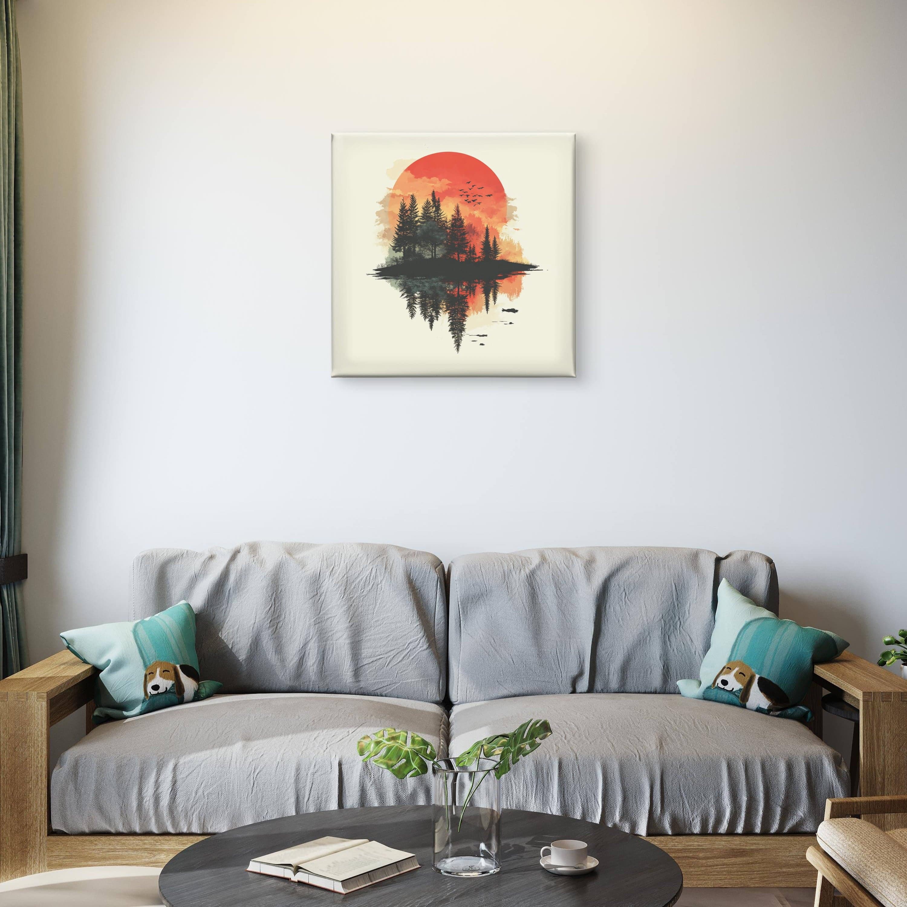 Alivia-Arts WALD IN FLAMMEN – Natur im Spiegel der Stille - Leinwand