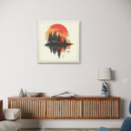 Alivia-Arts WALD IN FLAMMEN – Natur im Spiegel der Stille - Leinwand