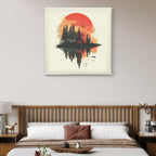 Alivia-Arts WALD IN FLAMMEN – Natur im Spiegel der Stille - Leinwand