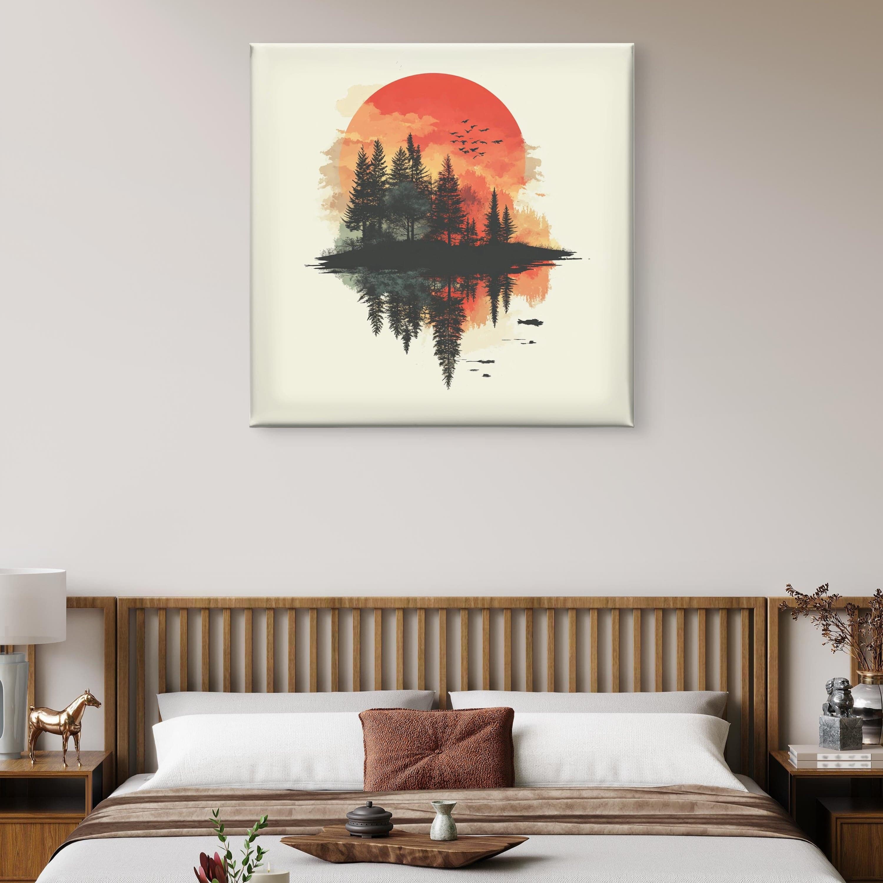 Alivia-Arts WALD IN FLAMMEN – Natur im Spiegel der Stille - Leinwand