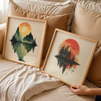 Alivia-Arts WALD IN FLAMMEN – Natur im Spiegel der Stille - Poster