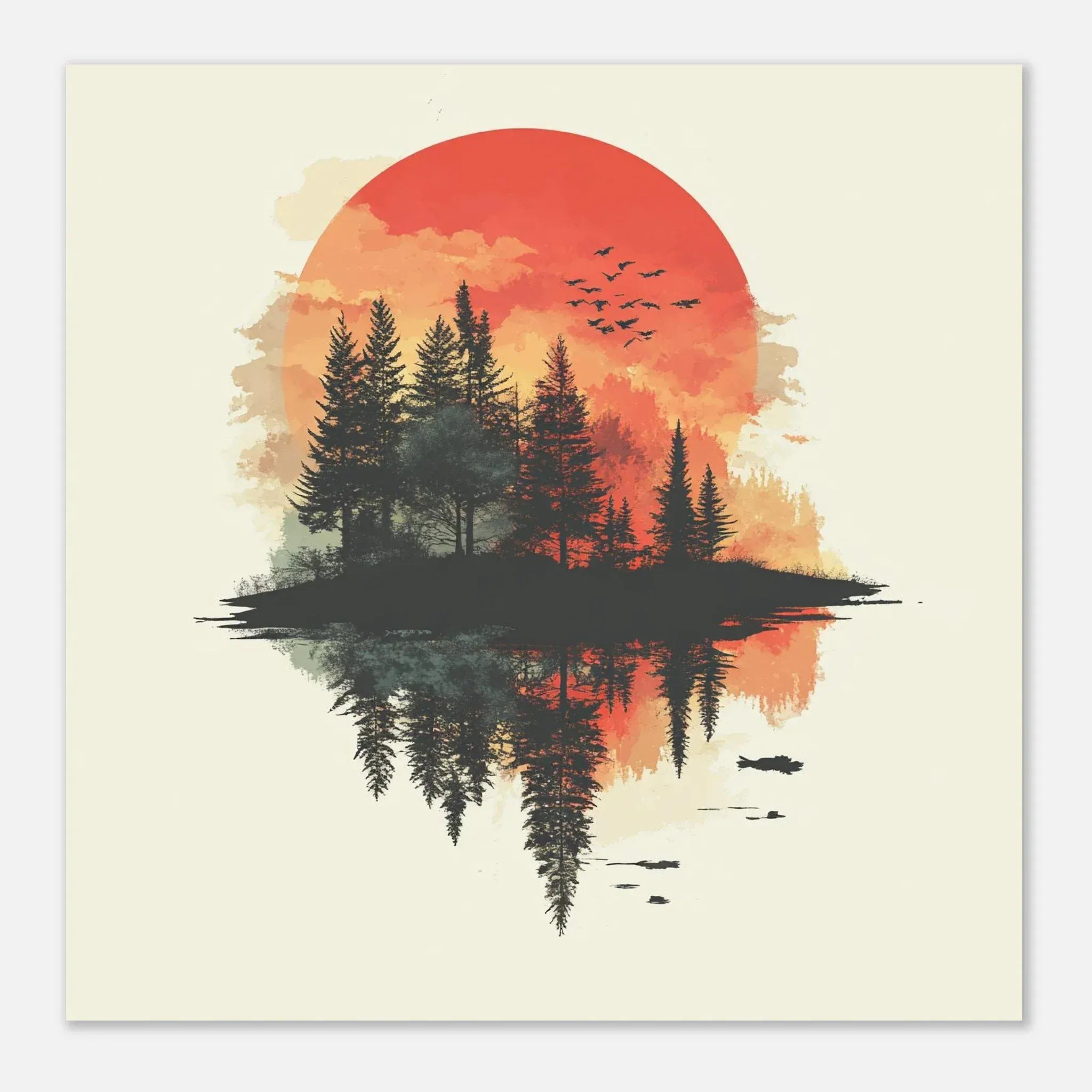 Alivia-Arts WALD IN FLAMMEN – Natur im Spiegel der Stille - Poster