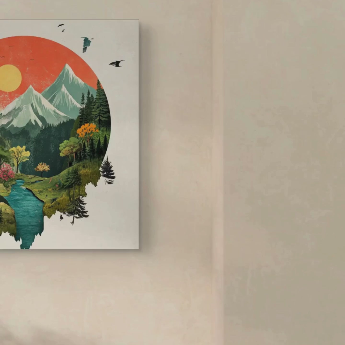 STILLES TAL – Harmonie in Farbe und Form - Leinwand