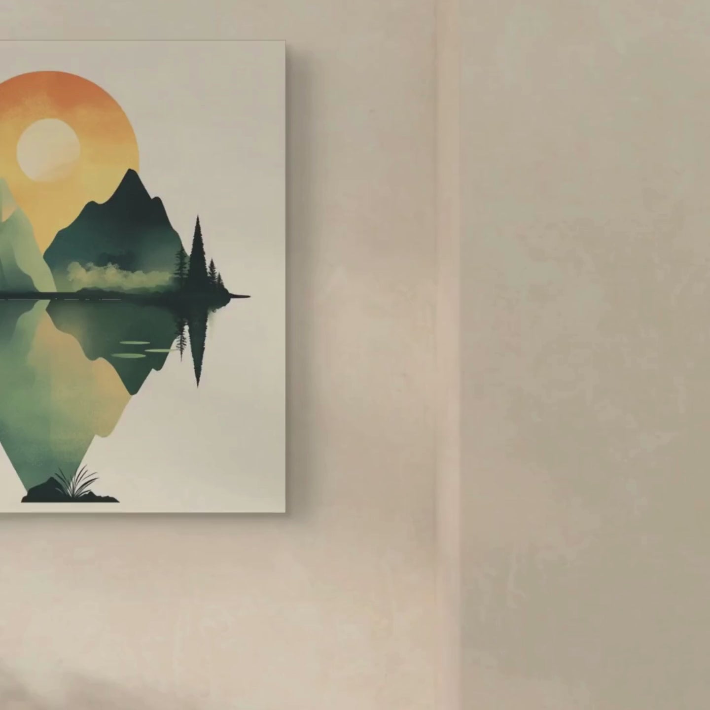 GLEICHGEWICHT – Natur im perfekten Spiegel - Leinwand