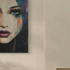 STILL UND STARK - Abstraktes Frauenportrait - Leinwand